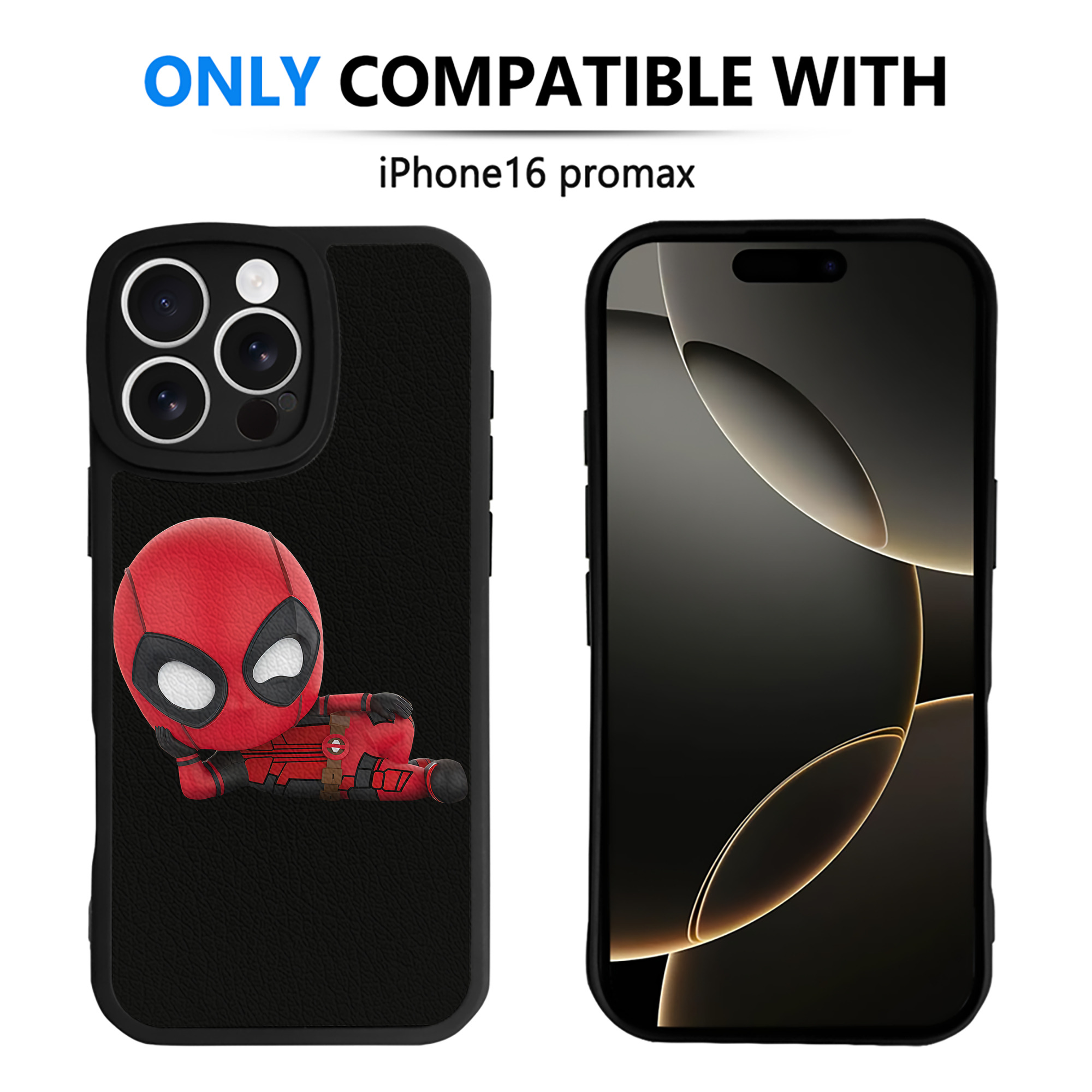 （画像用） Deadpool デッドプール 【iPhone 16シリーズ対応】シリコンスマホケース（レザー調） 材質：シリコン